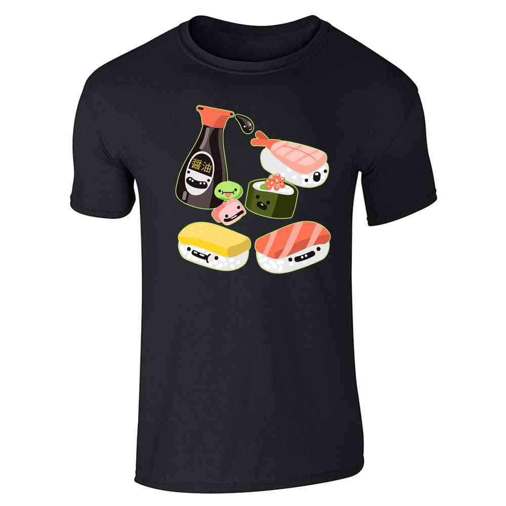 Sushi Kawaii Cute Funny Food Cartoon Unisex Tee