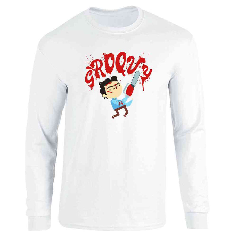 Groovy Ash Cute Funny Horror Cartoon Long Sleeve