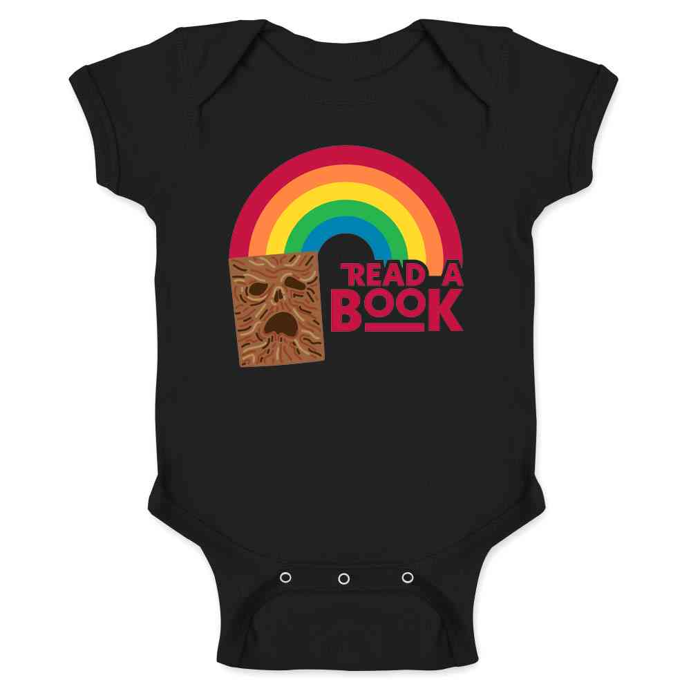 Read A Book Necronomicon Rainbow Funny Horror  Baby Bodysuit