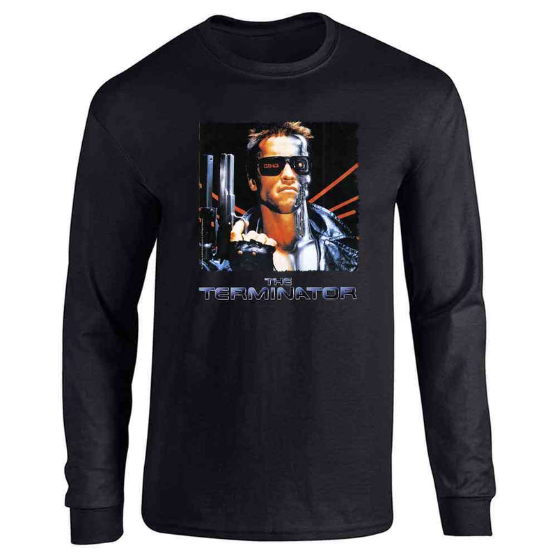 The Terminator Italian Key Art Cyborg Retro Movie Long Sleeve