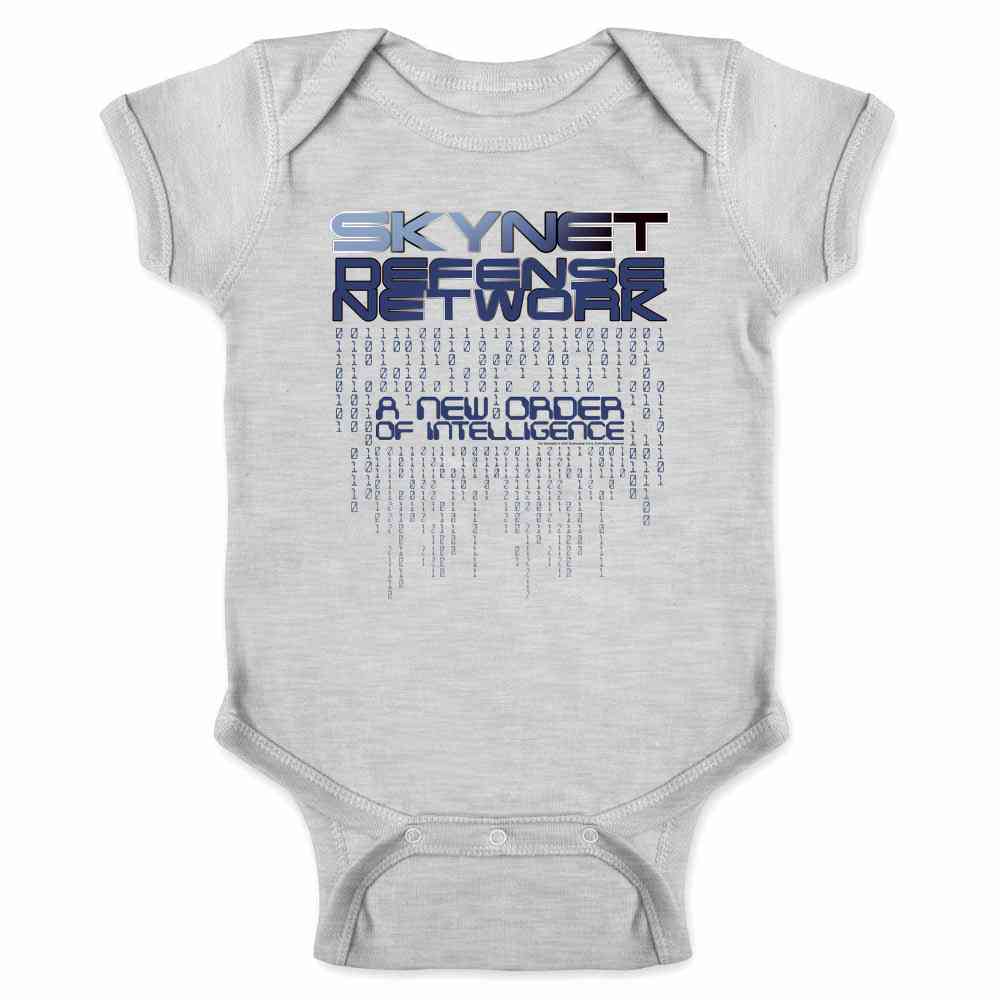 The Terminator Skynet Defense Network Code Baby Bodysuit