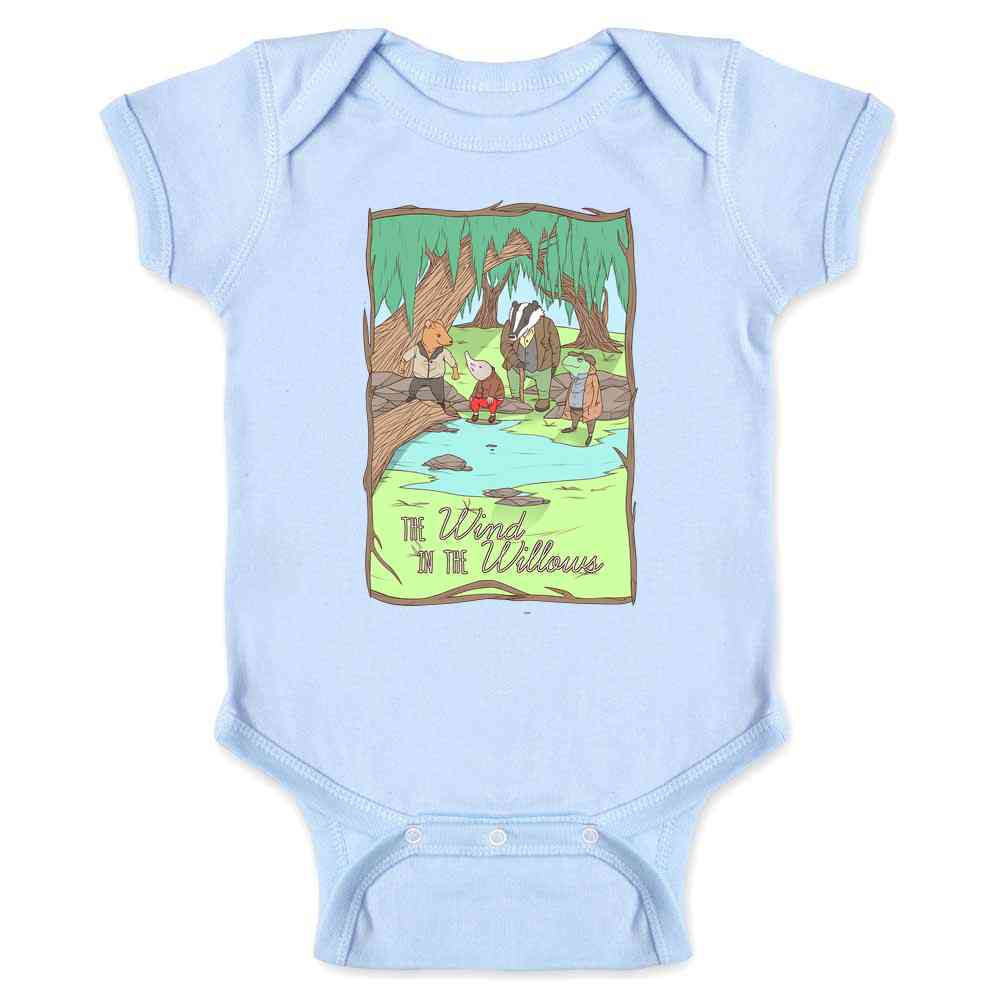 The Wind In the Willows Kenneth Grahame Book Art  Baby Bodysuit