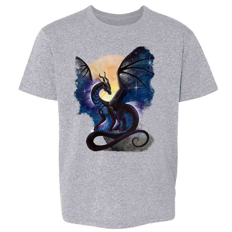 Nightfall Black Dragon Fantasy Art  Kids & Youth Tee