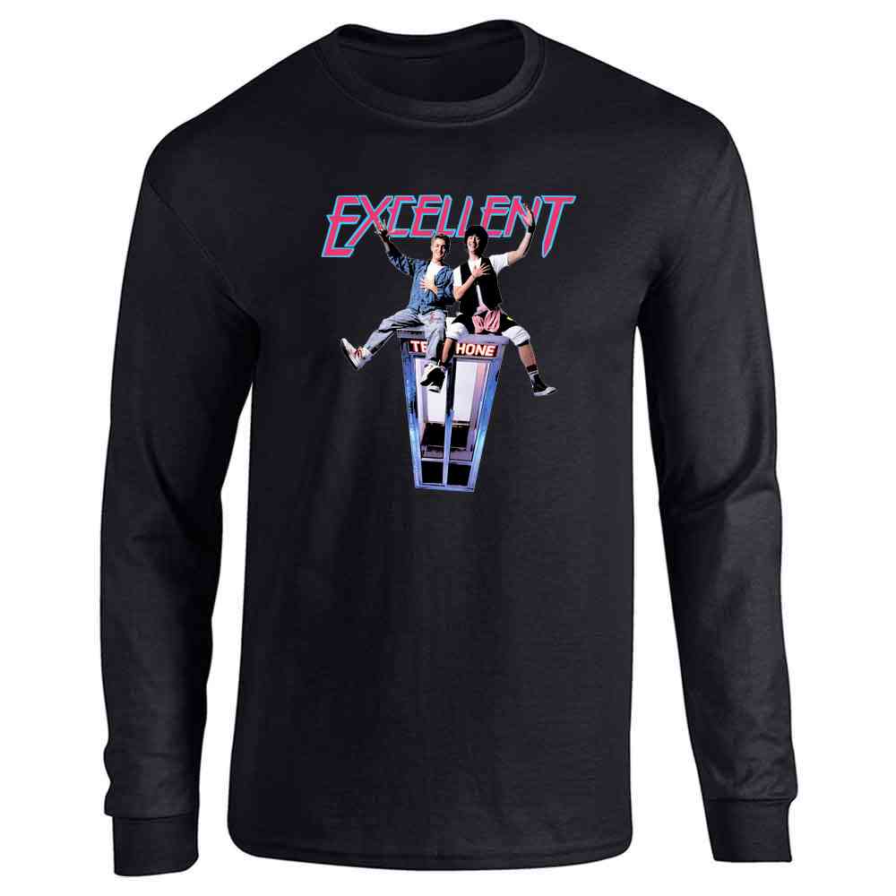 Bill and Ted Excellent Adventure Phone Booth Long Sleeve