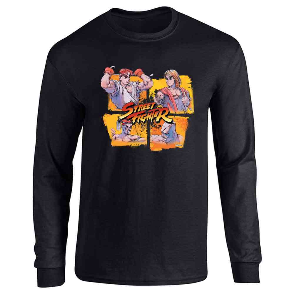 Street Fighter Ryu Ken Sagat Adon Video Game Long Sleeve