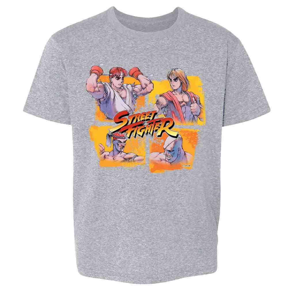 Street Fighter Ryu Ken Sagat Adon Video Game Kids & Youth Tee
