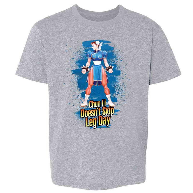 Street Fighter Chun Li Doesn't Skip Leg Day Funny Kids & Youth Tee