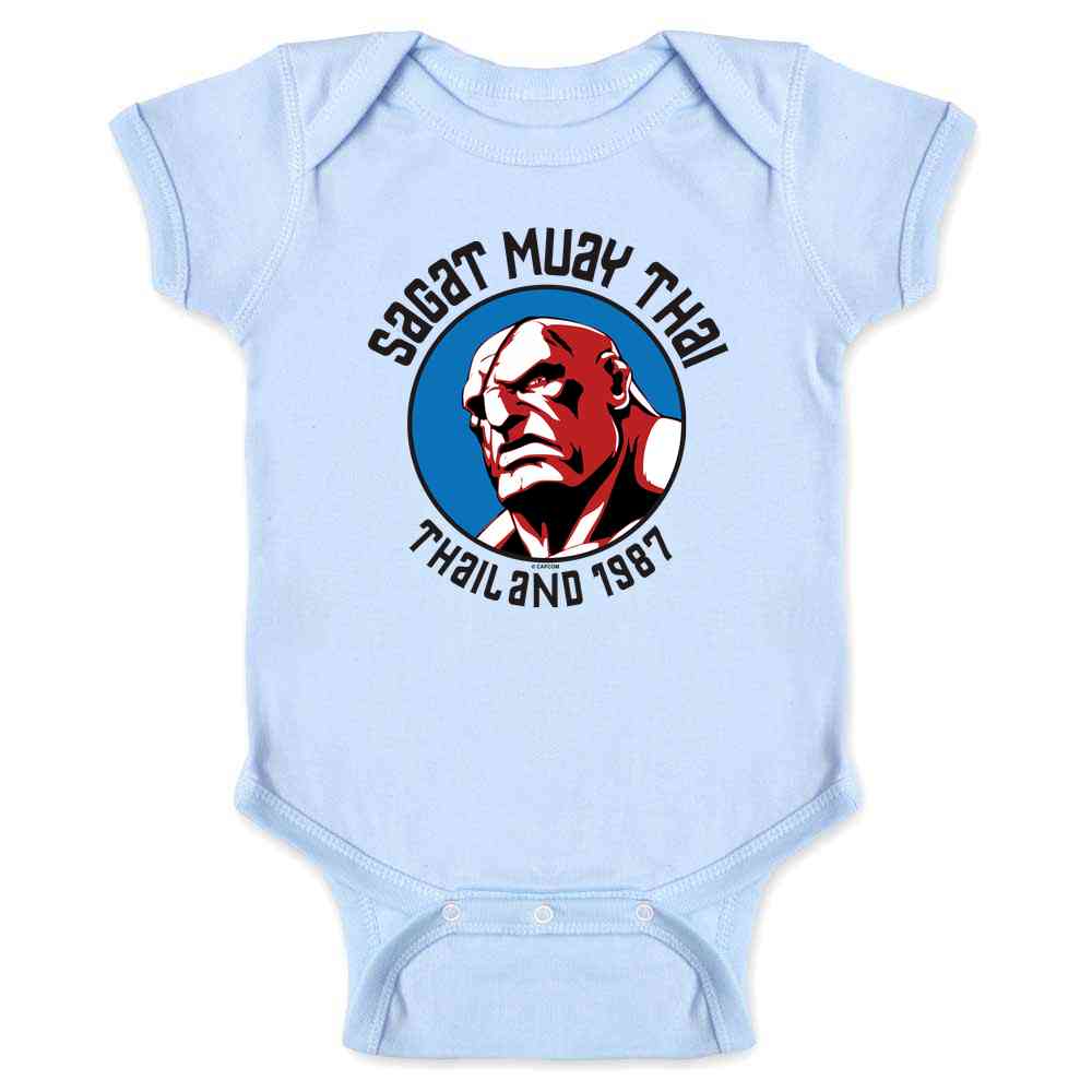 Street Fighter Sagat Muay Thai Gym Video Game  Baby Bodysuit