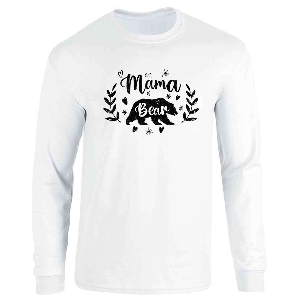 Mama Bear Mom Mothers Day Cute Funny  Long Sleeve