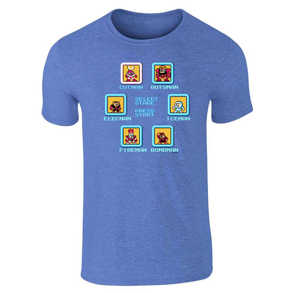 Mega Man Classic Stage Select Megaman Video Gaming Unisex Tee