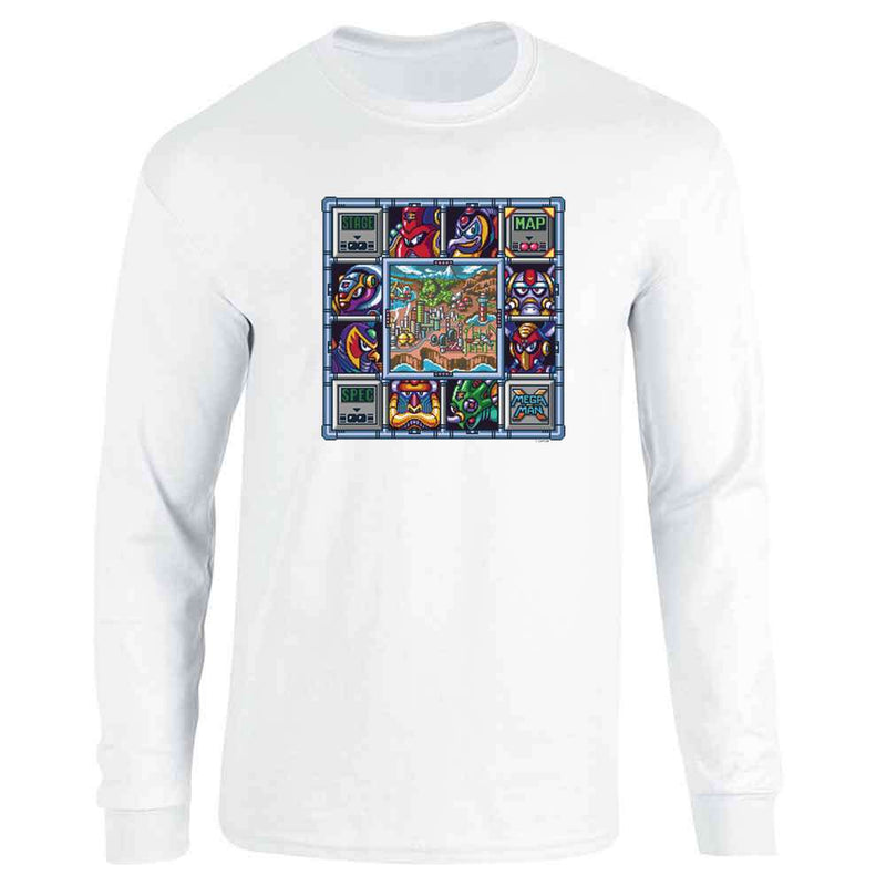Mega Man X Stage Select Megaman Video Gaming Long Sleeve