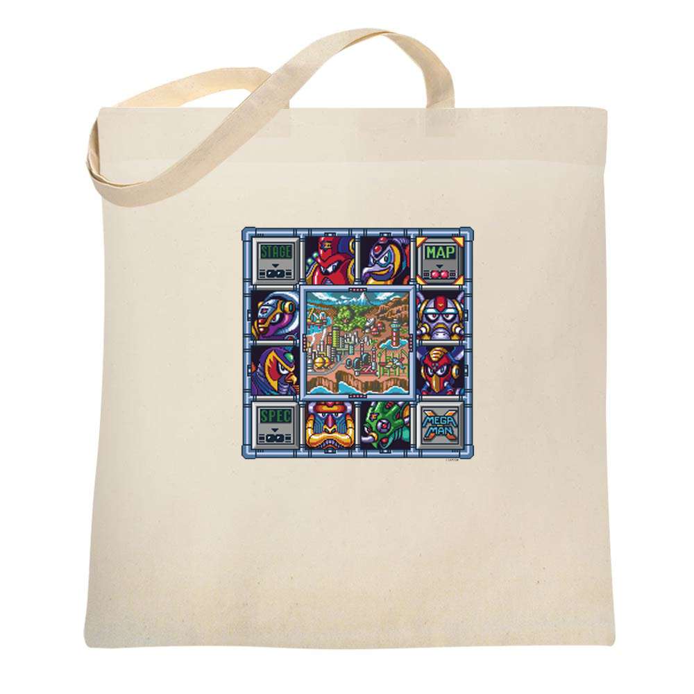 Mega Man X Stage Select Megaman Video Gaming Tote Bag