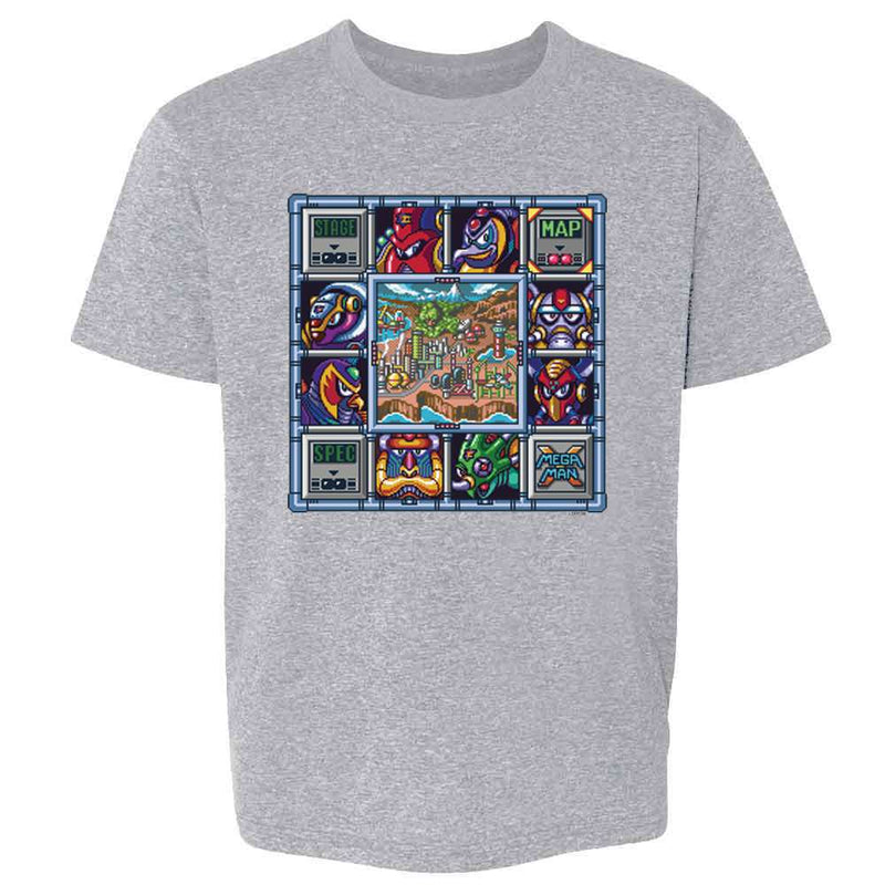 Mega Man X Stage Select Megaman Video Gaming Kids & Youth Tee