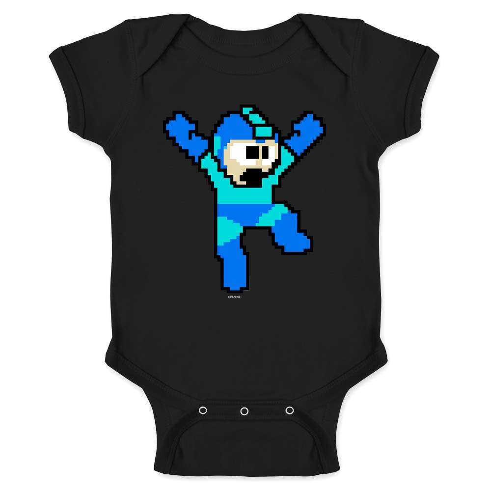 Mega Man 8 Bit Retro Jump Megaman Video Gaming Baby Bodysuit – Gotham ...