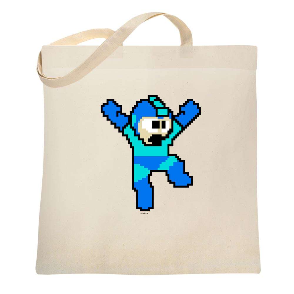 Mega Man 8 Bit Retro Jump Megaman Video Gaming Tote Bag