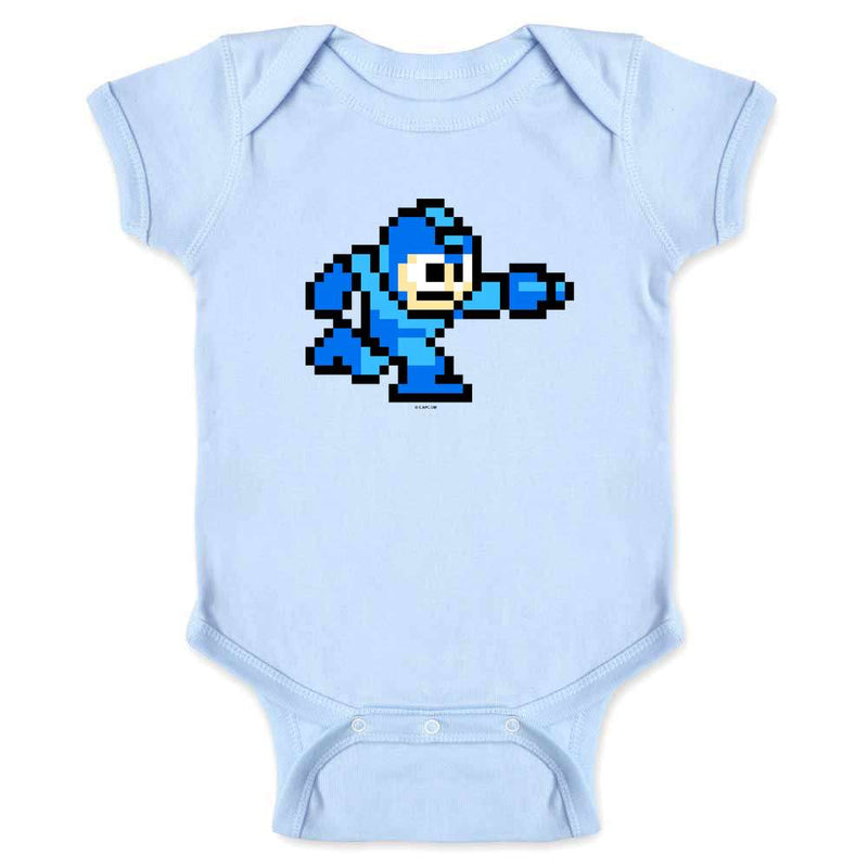 Mega Man 8 Bit Running Vintage Video Game Megaman Baby Bodysuit