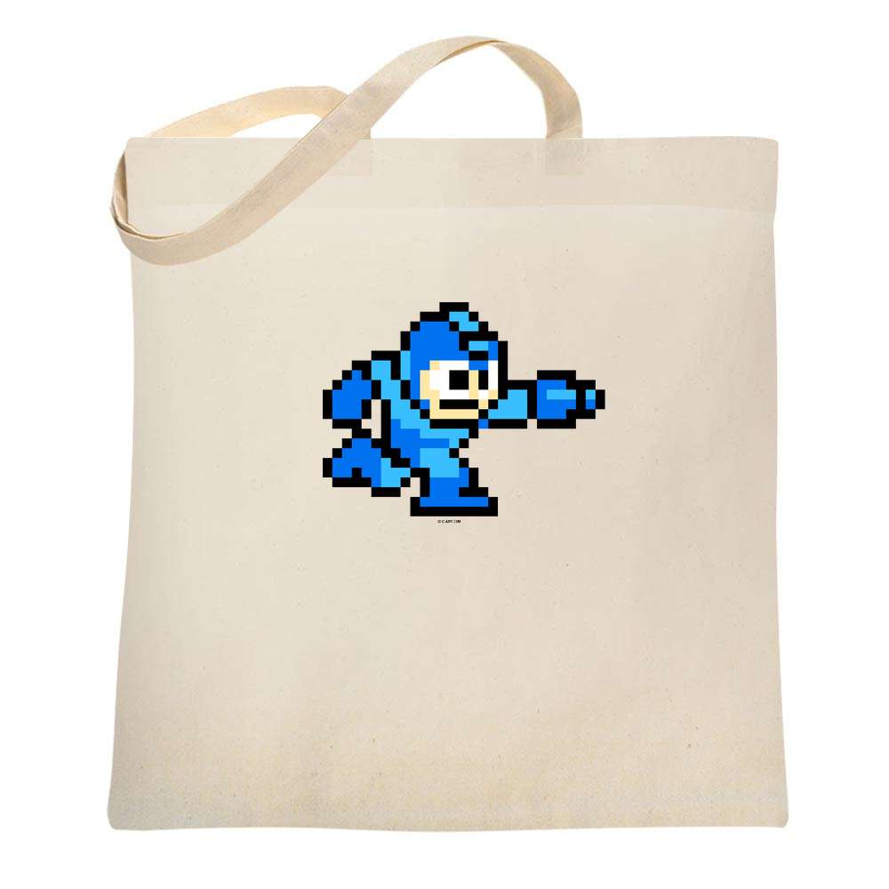 Mega Man 8 Bit Running Vintage Video Game Megaman Tote Bag