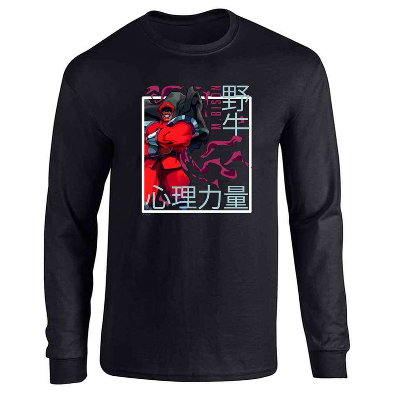 M Bison Video Gamer Street Fighter 2 Retro 90s Long Sleeve