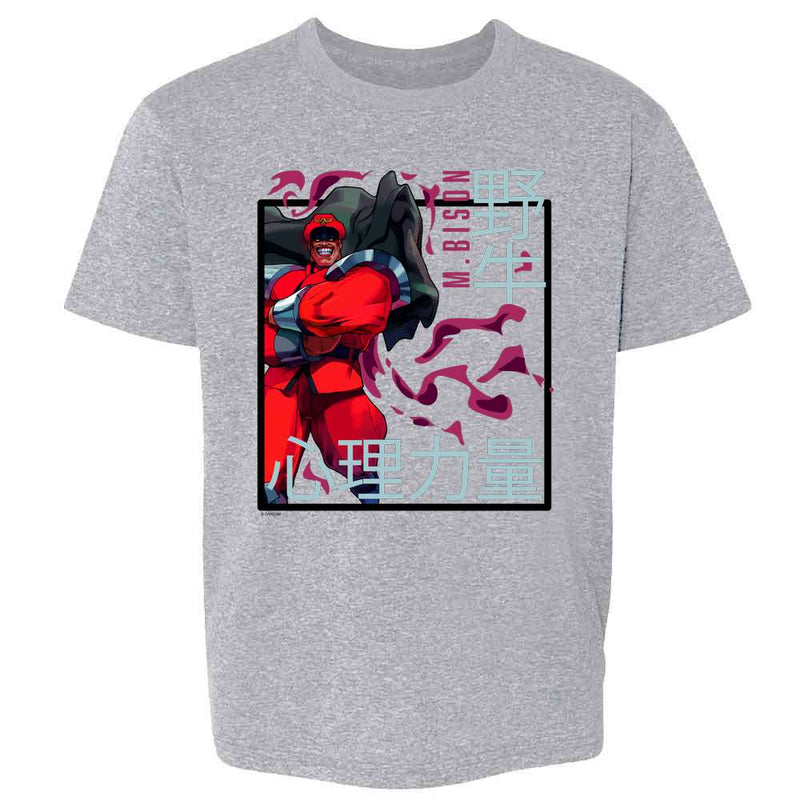 M Bison Video Gamer Street Fighter 2 Retro 90s Kids & Youth Tee