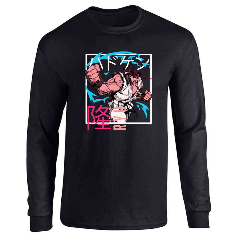 Ryu Video Gamer Art Street Fighter 2 Retro 90s Long Sleeve
