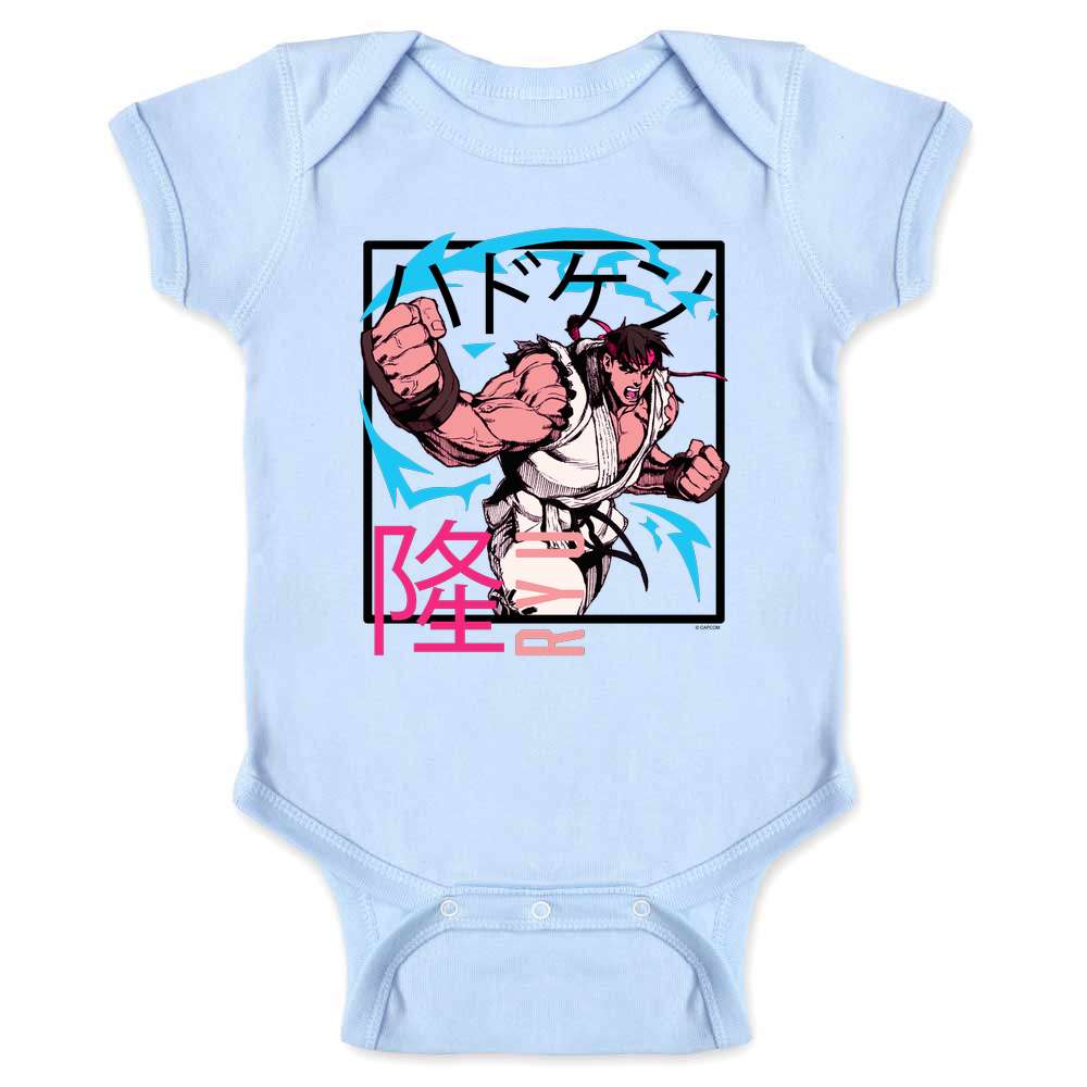 Ryu Video Gamer Art Street Fighter 2 Retro 90s Baby Bodysuit