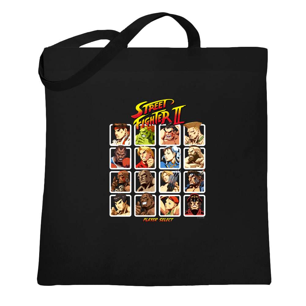 Street Fighter 2 Player Select Video Gamer 90s Tote Bag