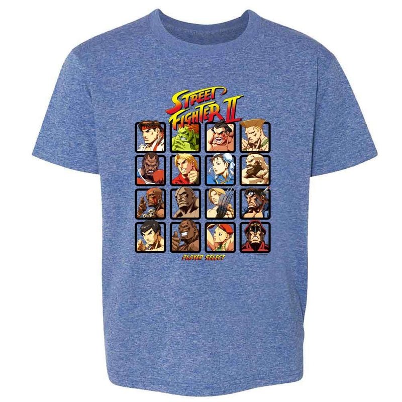 Street Fighter 2 Player Select Video Gamer 90s Kids & Youth Tee