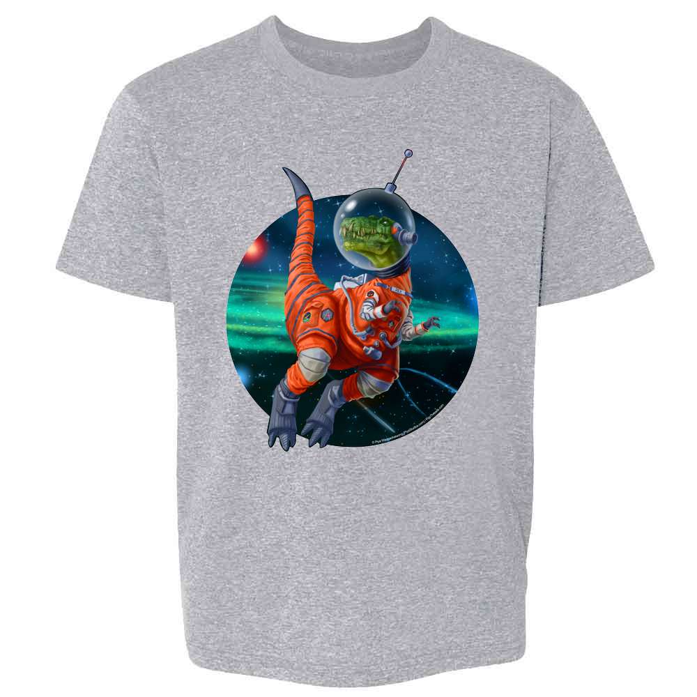 Tyrannosaurus Rex Dinosaurs In Space Funny Cute Kids & Youth Tee