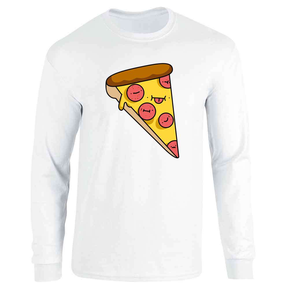 Kawaii Pizza Slice Pepperoni Funny Cute Anime  Long Sleeve