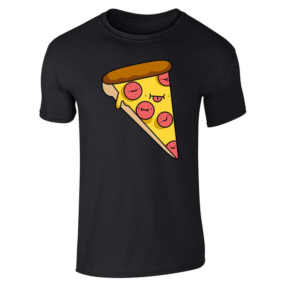 Kawaii Pizza Slice Pepperoni Funny Cute Anime  Unisex Tee