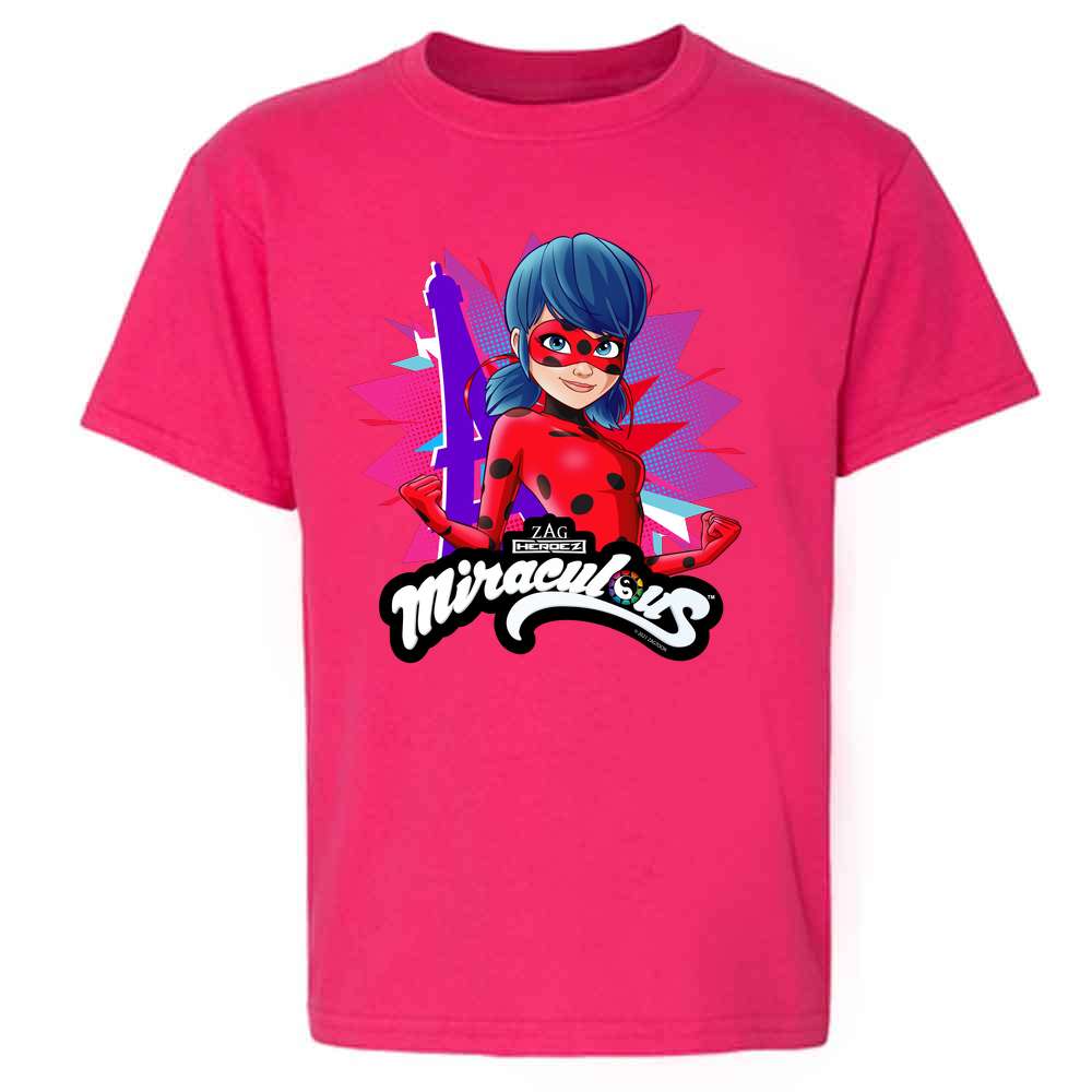 Miraculous Ladybug and Cat Noir Merch Purple Tower Kids & Youth Tee