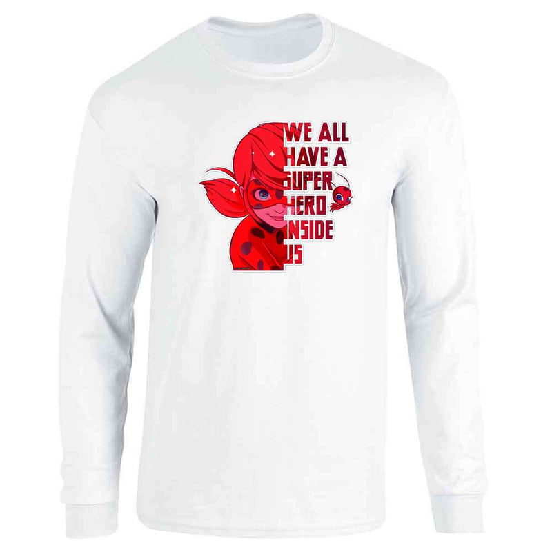Miraculous Ladybug and Cat Noir Merch Hero Inside Long Sleeve