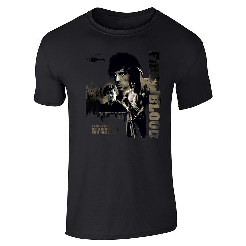 Rambo This Time He&apos;s Fighting For His Life Unisex Tee