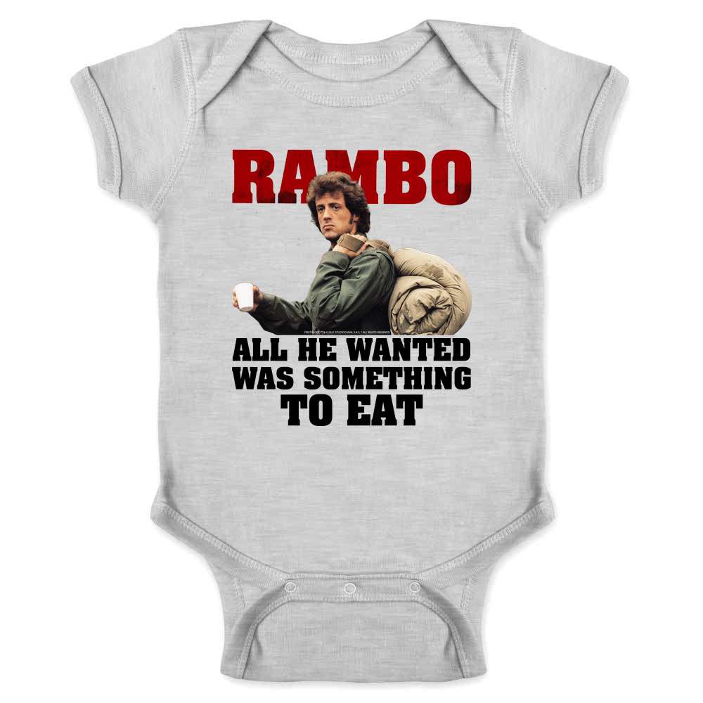 Rambo All He Wanted Was Something To Eat Movie Baby Bodysuit