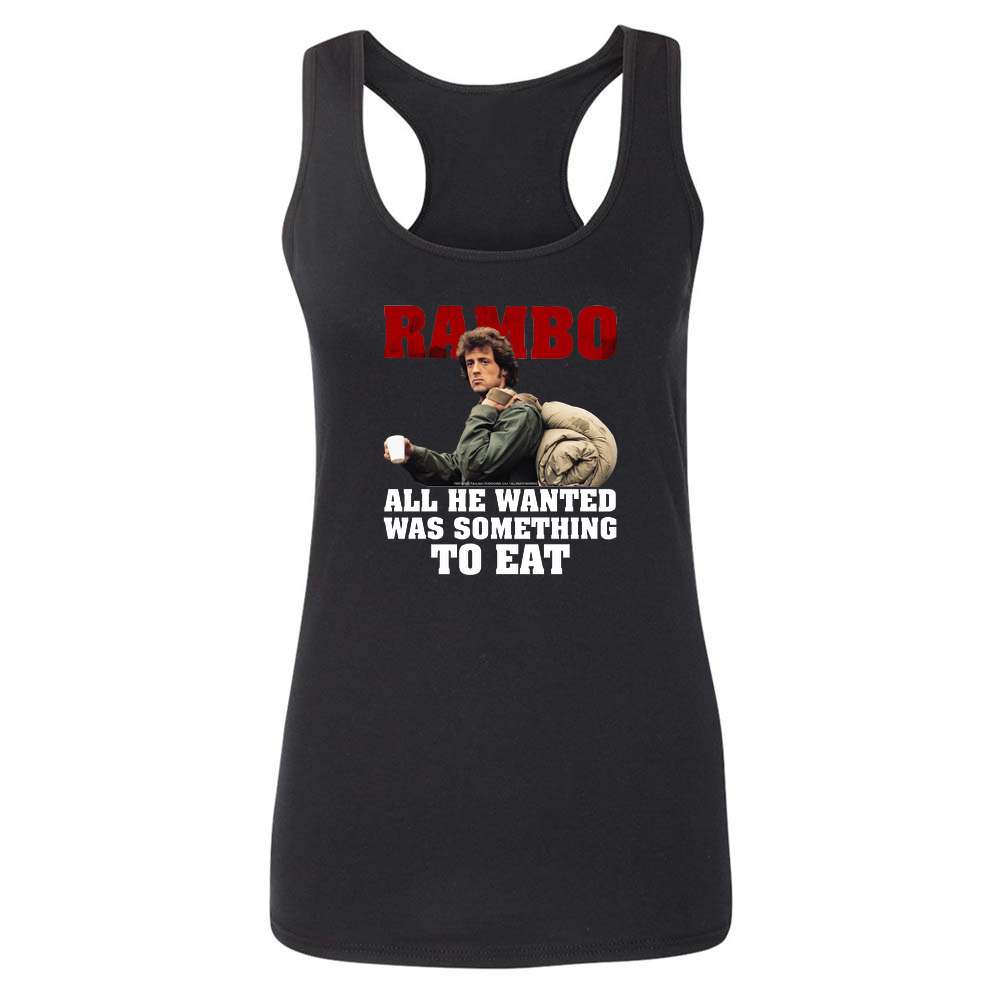 Rambo All He Wanted Was Something To Eat Movie Womens Tee & Tank