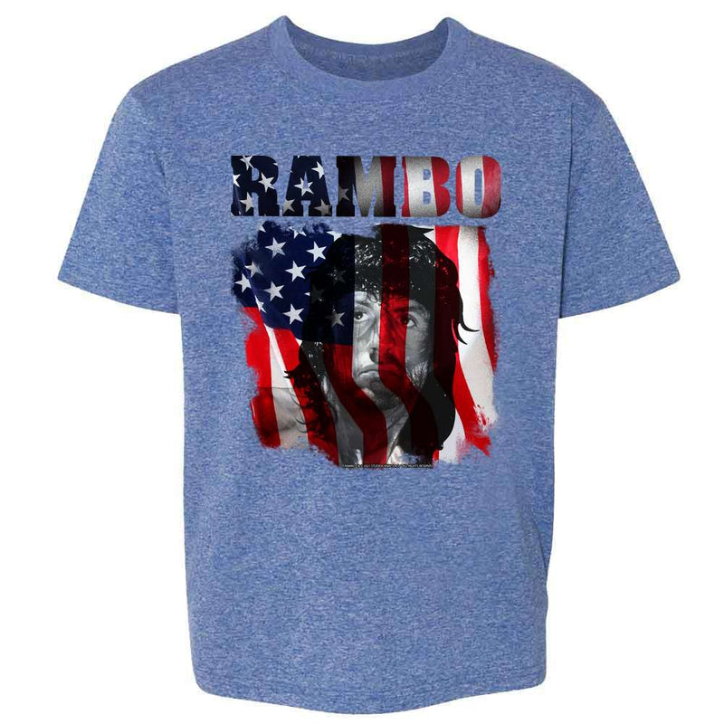 Rambo American Flag Patriotic Veteran  Kids & Youth Tee