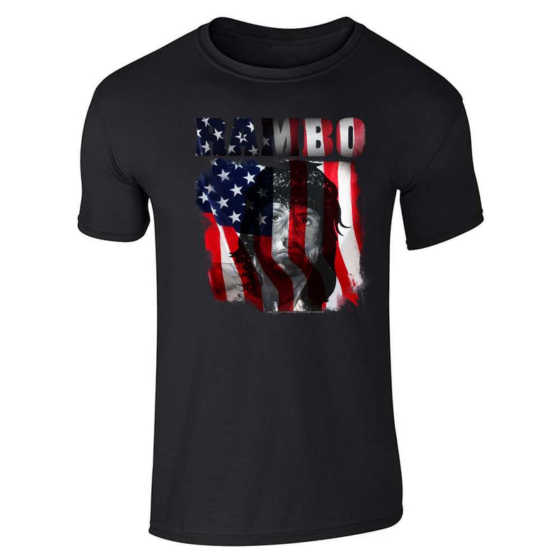 Rambo American Flag Patriotic Veteran  Unisex Tee