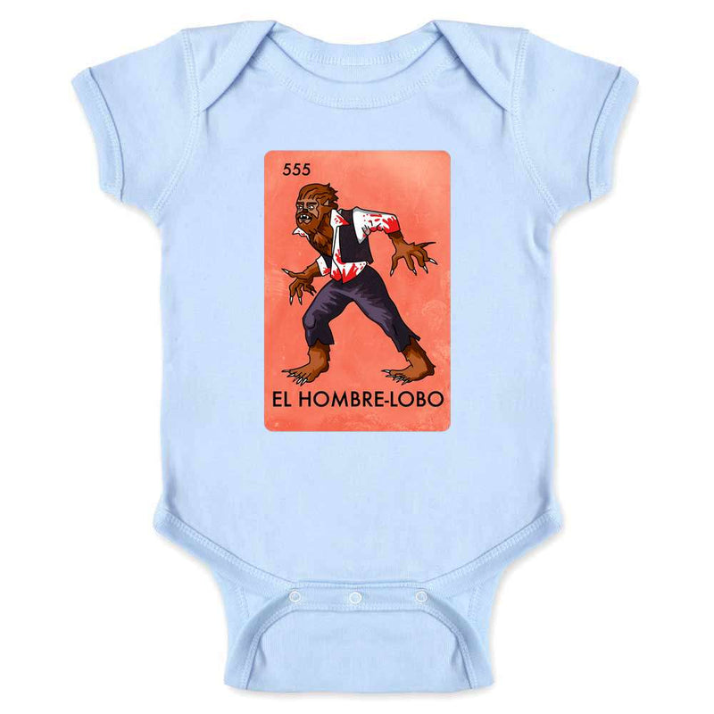 El Hombre Lobo Werewolf Mexican Lottery Parody  Baby Bodysuit