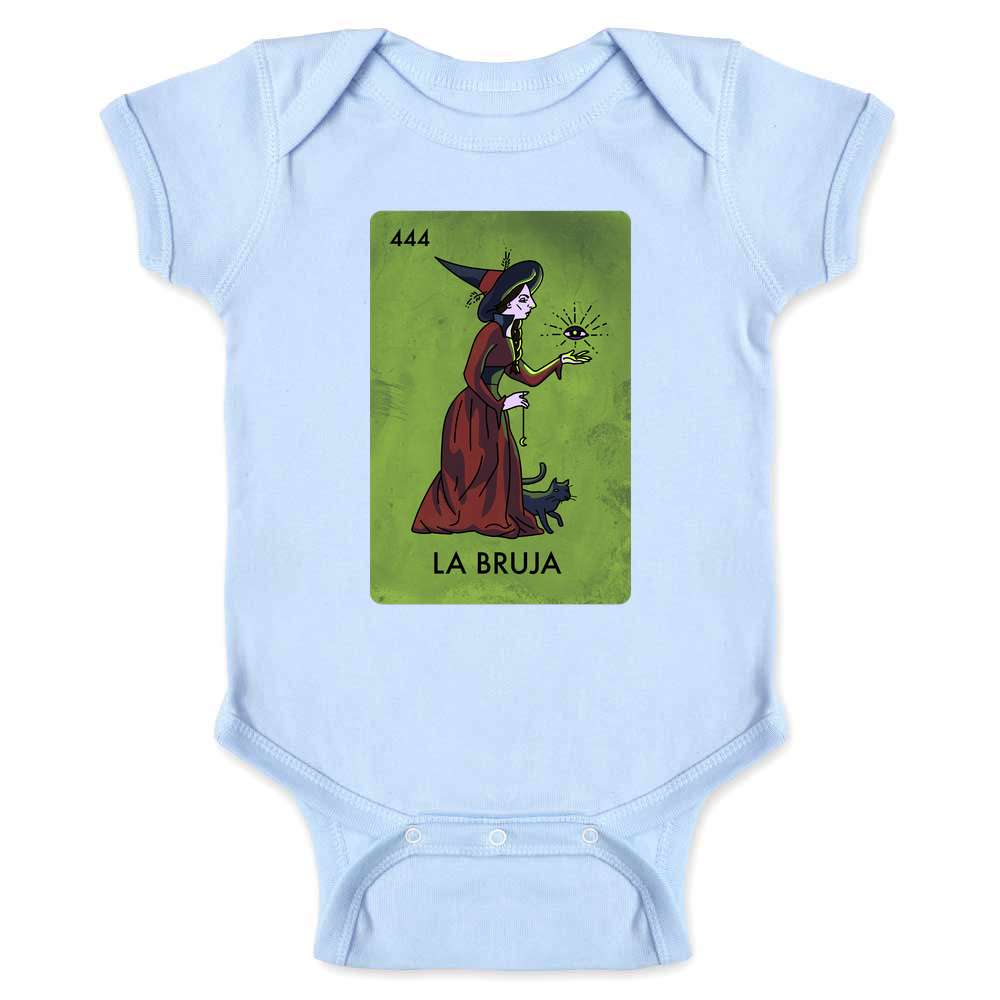 La Bruja Witch Mexican Lottery Parody Funny Horror Baby Bodysuit