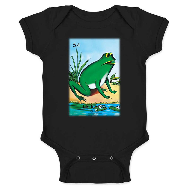La Rana Frog Loteria Card Mexican Bingo Baby Bodysuit