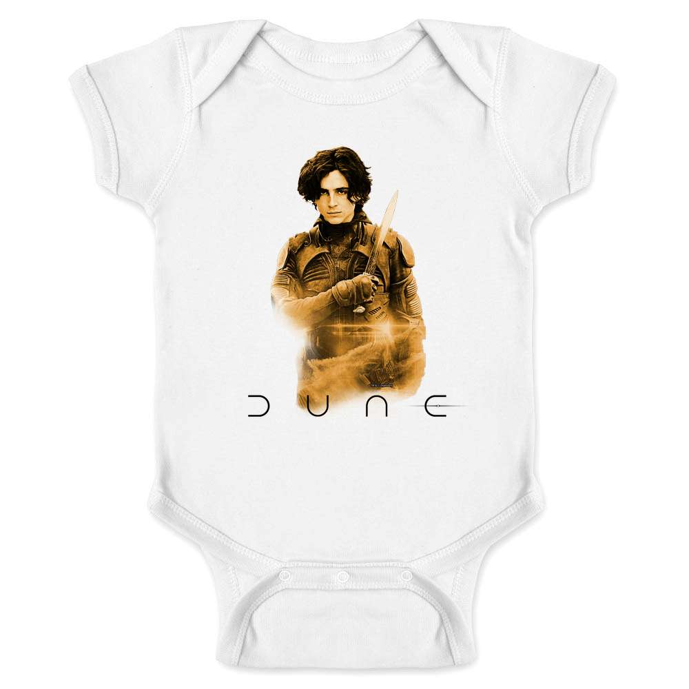 Dune Merchandise Paul with Knife Timothee Chalamet Baby Bodysuit