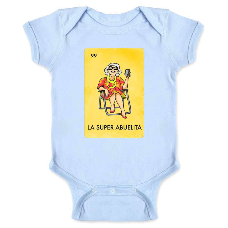 La Super Abuelita Abuela Grandma Mexican Lottery Baby Bodysuit