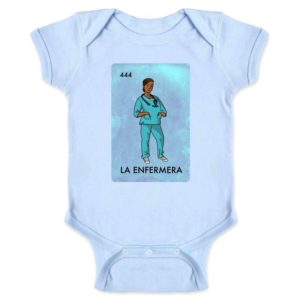 Nurse Hero La Enfermera Mexican Lottery Gift Baby Bodysuit