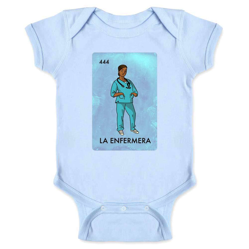 Nurse Hero La Enfermera Mexican Lottery Gift Baby Bodysuit