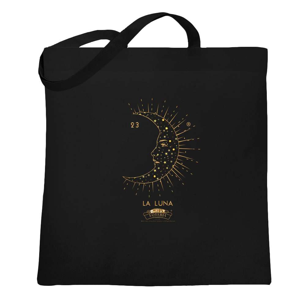 La Luna Moon Gold Loteria Card Mexican Bingo Tote Bag