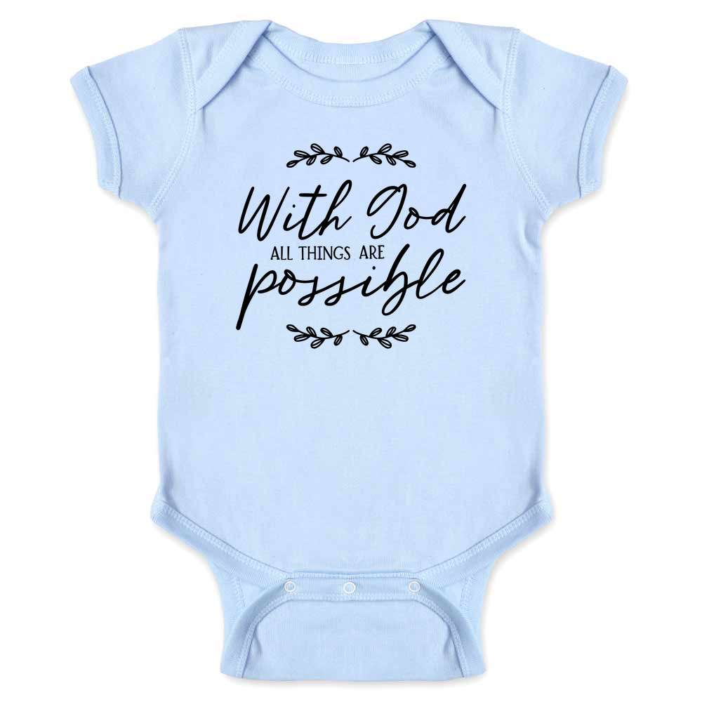 With God All Things Are Possible Matthew Christian Baby Bodysuit