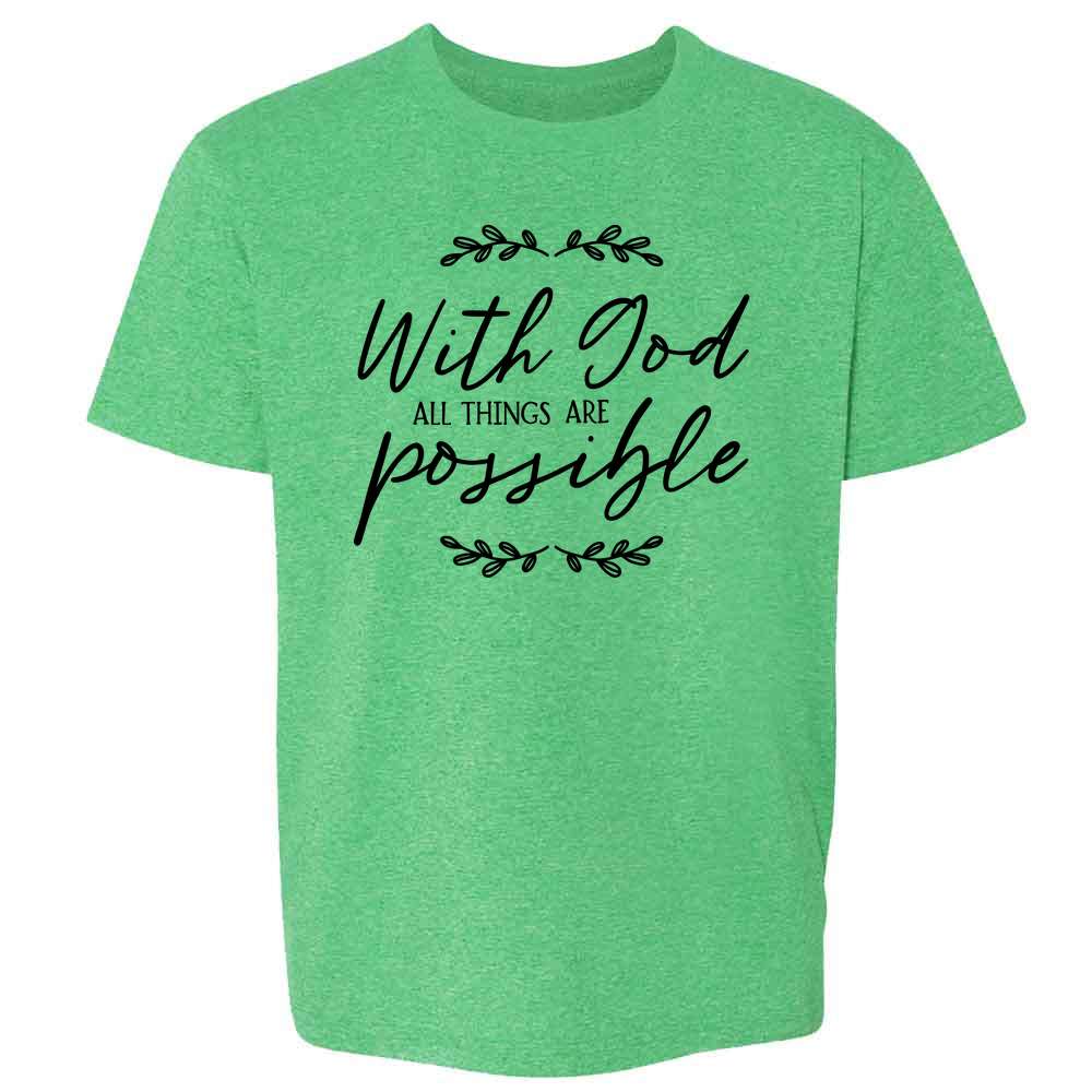 With God All Things Are Possible Matthew Christian Kids & Youth Tee