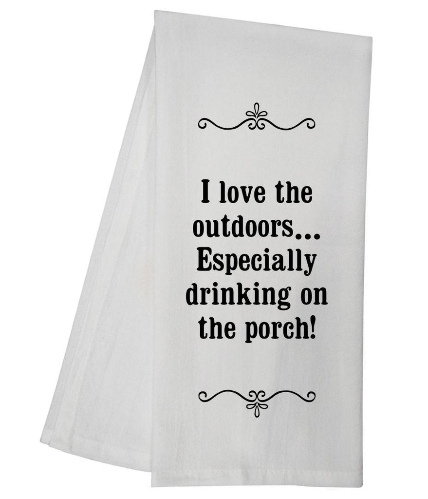 Porch Drinking Tea Towel GGTT77