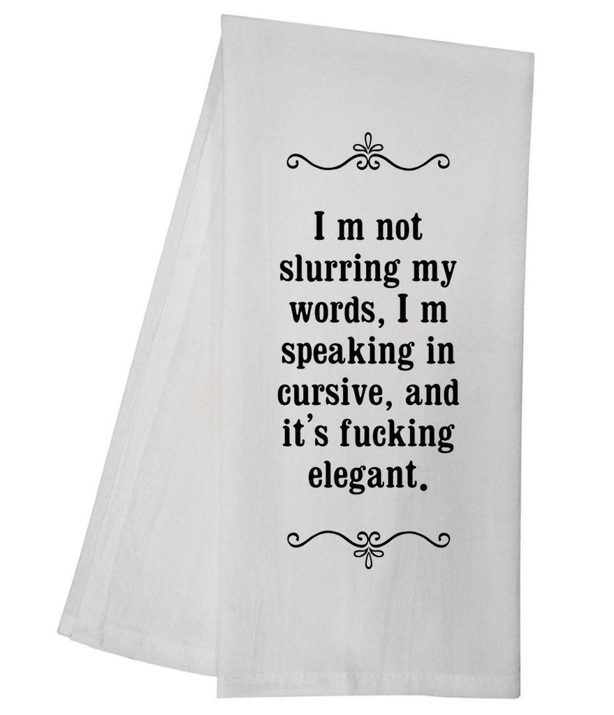 Speaking Cursive Tea Towel GGTT119 / SFT0028