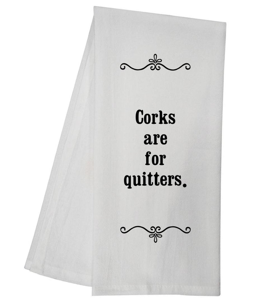 Corks Quitters Tea Towel GGTT199